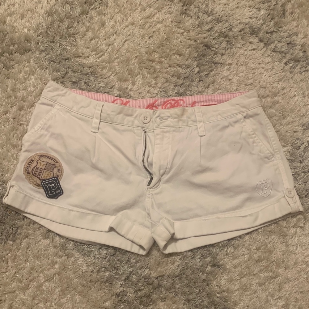PINK Victoria secret white shorts
